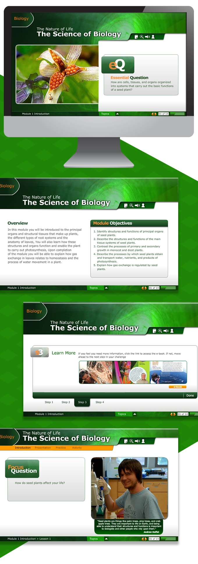 Pearson learning biology lessons project