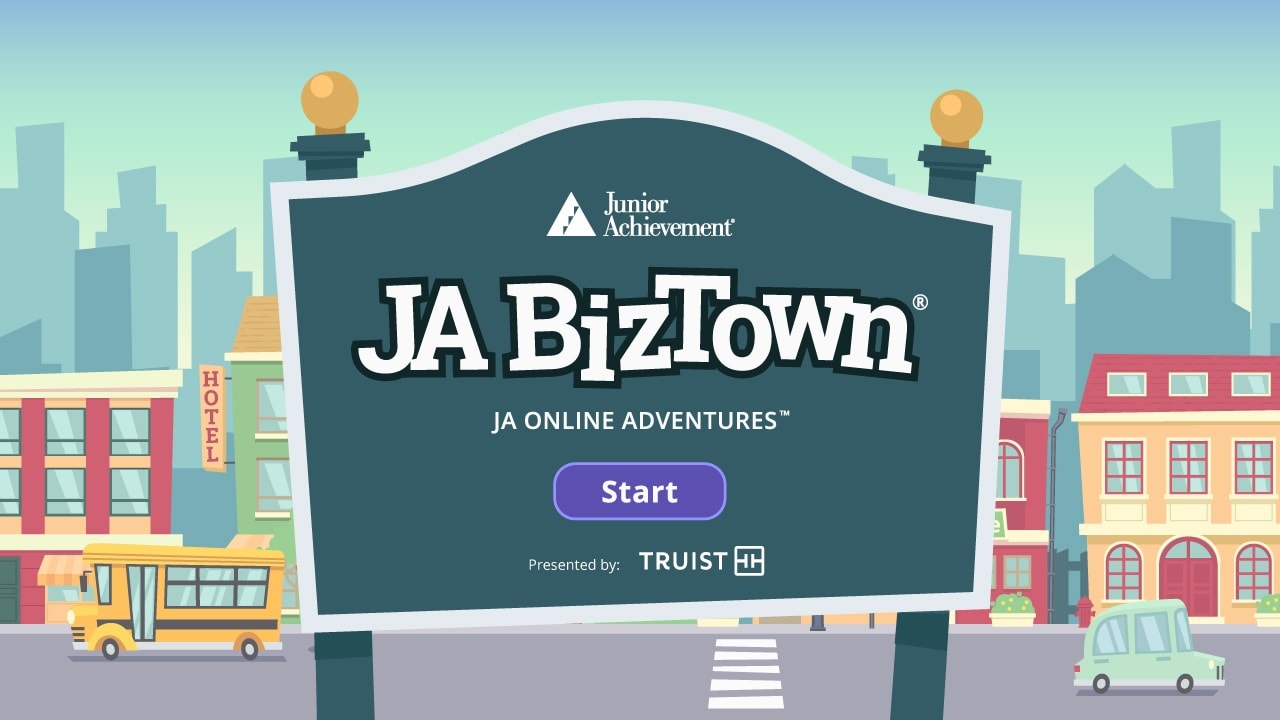 JA BizTown Adventures - Title screen