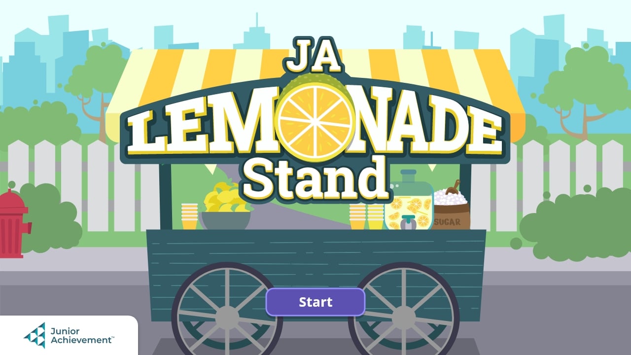 JA Lemonade Stand Game - Title Screen