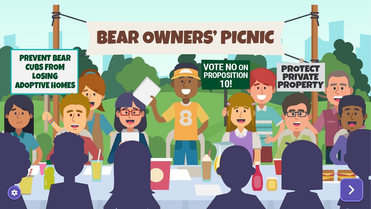 JA BizTown Adventures - Civics adventure Bear owner's picnic